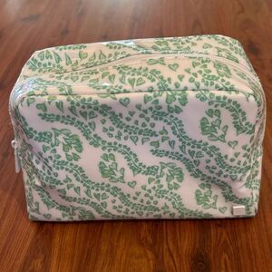 TRVL design LUX GLOSS wash bag travel bag heart print Floral cosmetic bag